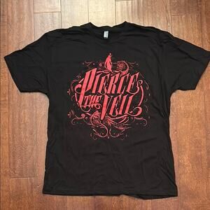Pierce the Veil Black and Red Graphic Tee, Size XL, New Without Tags
